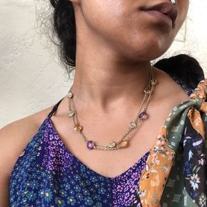 Double Layer Gem Necklace